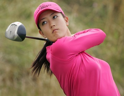 Michelle Wie poster with hanger