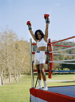 Laila Ali poster with hanger