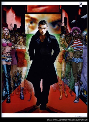 Robbie Williams poster with hanger