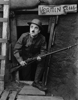 Charlie Chaplin metal framed poster