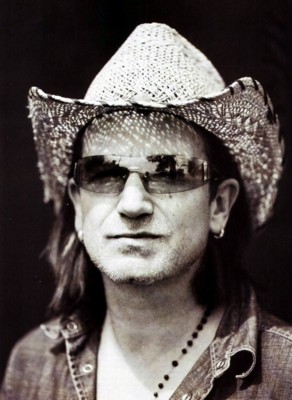 Bono poster with hanger