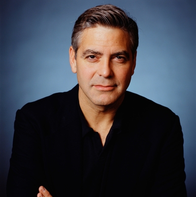 George Clooney wood print