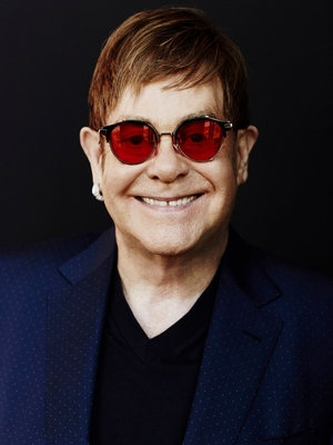 Elton John wooden framed poster