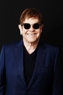Elton John poster with hanger
