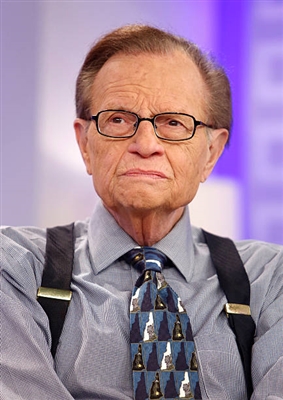 Larry King poster with hanger