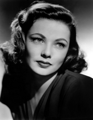 Gene Tierney poster with hanger