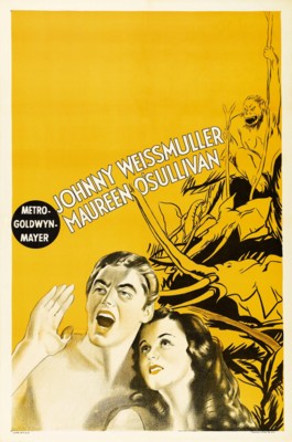 Johnny Weissmuller poster with hanger