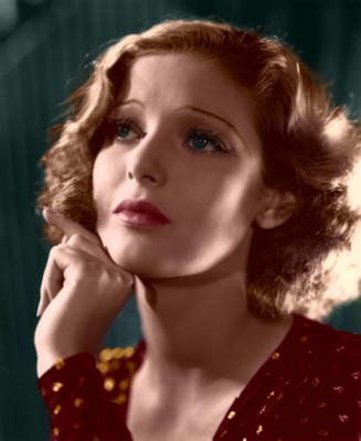Loretta Young wooden framed poster