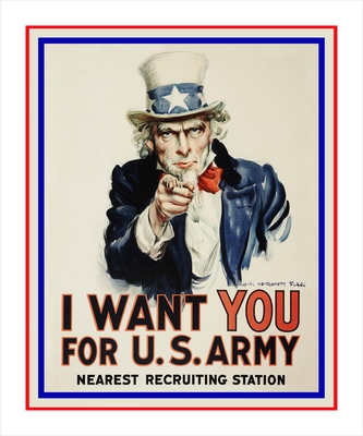 Uncle Sam poster with hanger