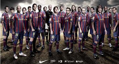 Fc Barcelona poster with hanger