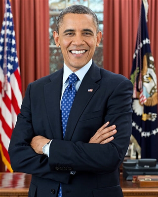 Barack Obama poster with hanger