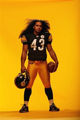 Troy Polamalu poster with hanger