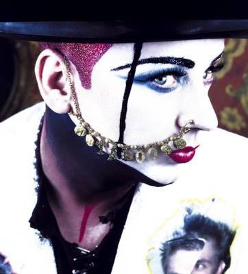 Boy George poster with hanger
