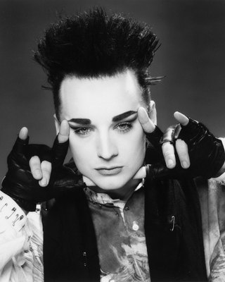Boy George poster with hanger