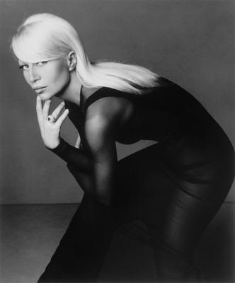 Donatella Versace poster with hanger