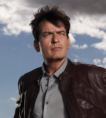 Charlie Sheen poster with hanger