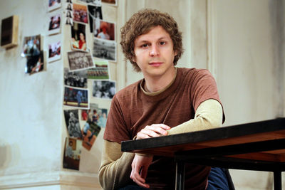 Michael Cera poster with hanger