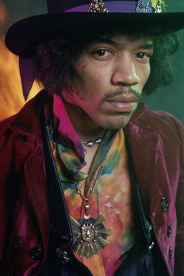 Jimi Hendrix metal framed poster