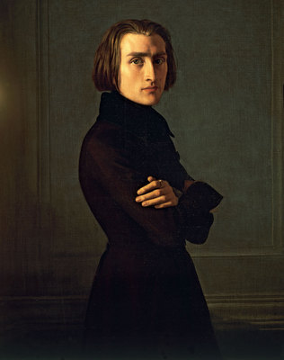 Franz Liszt metal framed poster