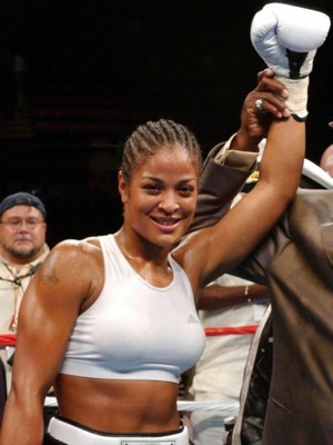 Laila Ali poster with hanger