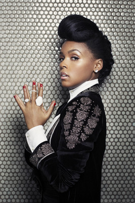 Janelle Monae poster with hanger