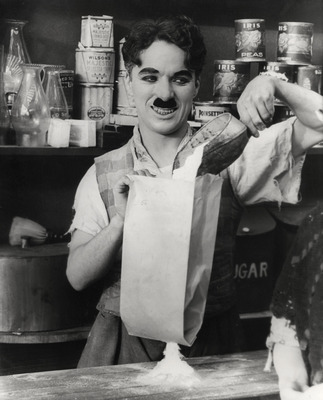 Charles Chaplin metal framed poster