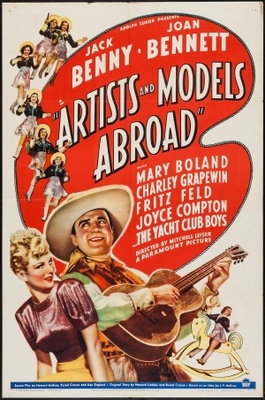 Artists and Models Abroad movie poster (1938) canvas poster