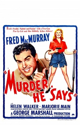Murder, He Says movie poster (1945) wood print