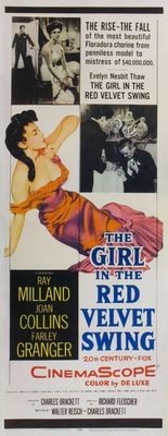 The Girl in the Red Velvet Swing movie poster (1955) wood print