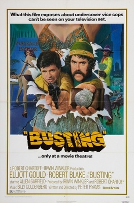 Busting movie poster (1974) wooden framed poster