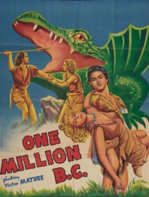 One Million B.C. movie poster (1940) pillow