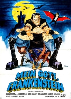 Bud Abbott Lou Costello Meet Frankenstein movie posters (1948) metal framed poster