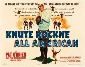Knute Rockne All American movie posters (1940) canvas poster