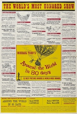 Around the World in Eighty Days movie posters (1956) wooden framed poster