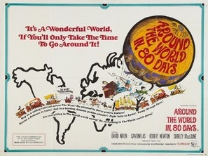 Around the World in Eighty Days movie posters (1956) wood print
