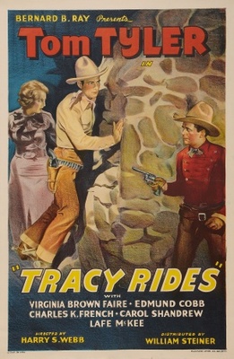 Tracy Rides movie poster (1935) wooden framed poster