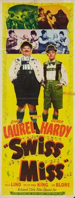 Swiss Miss movie poster (1938) wood print