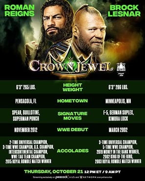 WWE Crown Jewel movie posters (2021) poster