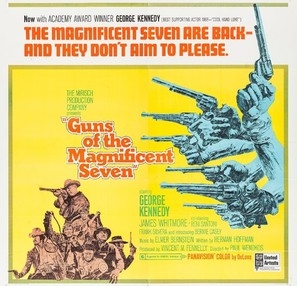 Guns of the Magnificent Seven movie posters (1969) wood print