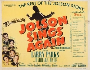 Jolson Sings Again movie posters (1949) wood print