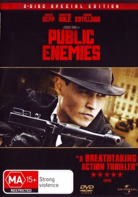 Public Enemies movie poster (2009) wood print