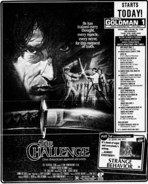 The Challenge movie posters (1982) tote bag