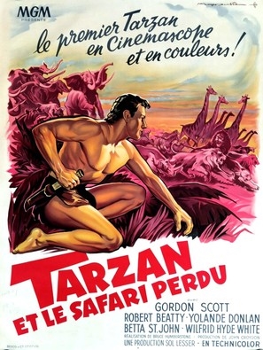 Tarzan and the Lost Safari movie posters (1957) metal framed poster