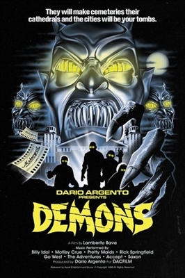 Demoni movie posters (1985) wooden framed poster