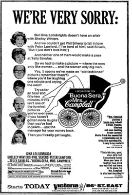 Buona Sera, Mrs. Campbell movie posters (1968) canvas poster