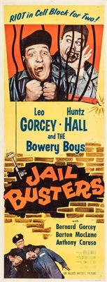 Jail Busters movie posters (1955) wood print