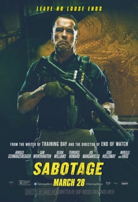 Sabotage movie poster (2014) wood print