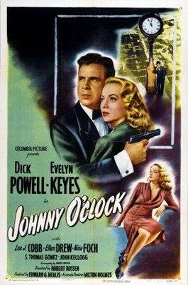 Johnny O'Clock movie poster (1947) canvas poster