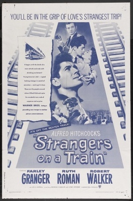 Strangers on a Train movie poster (1951) wooden framed poster
