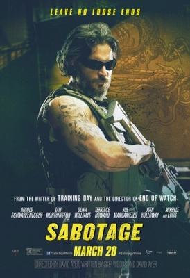Sabotage movie poster (2014) wooden framed poster